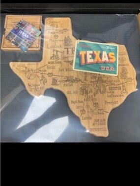 Totally Bamboo State Cutting Board & Coaster Set